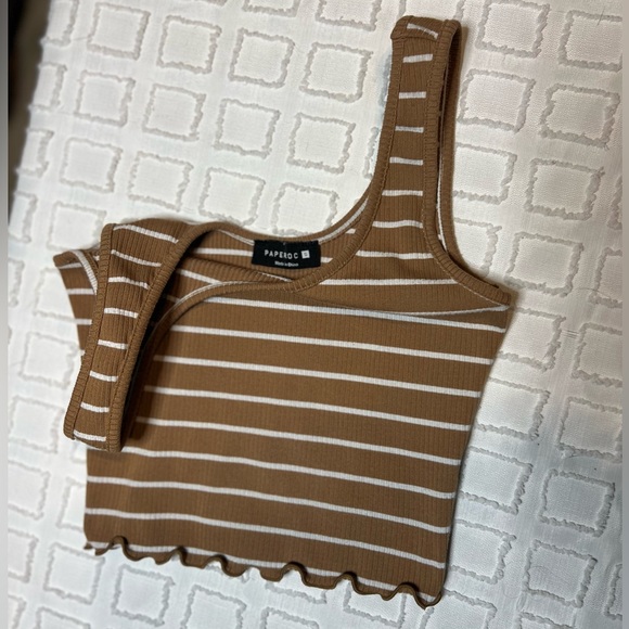 Papero C Striped Crop Top Size S - Picture 3 of 3